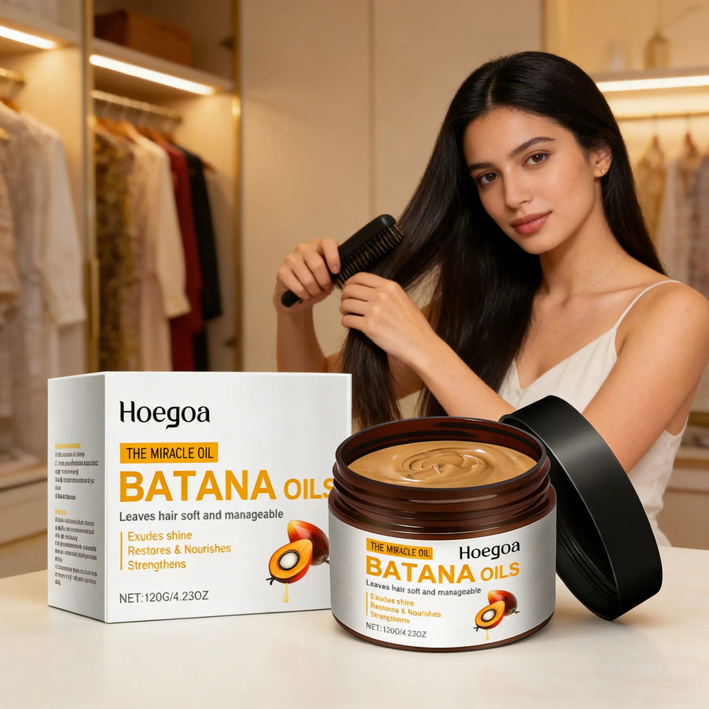 Batana Hair Mask Deeply Nourish Improve Damaged Hair Repair Drying Rough Reduce Breakage Frizz Smoothing Hair Conditioners 120g Qme