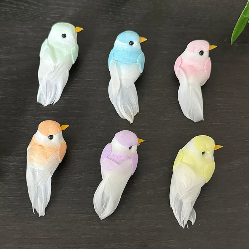 Cute Artificial Birds Fake Foam Animal Simulation Feather Models Tit Qme