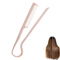 Portable V-shaped Hair Straightener Comb Styling Messy Finishing Qme pink