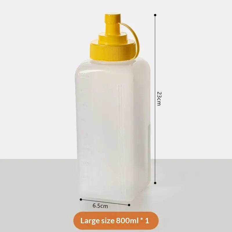Large Mouth 600 800 Squeeze Sauce Bottle Condiment Dispenser Qme A7