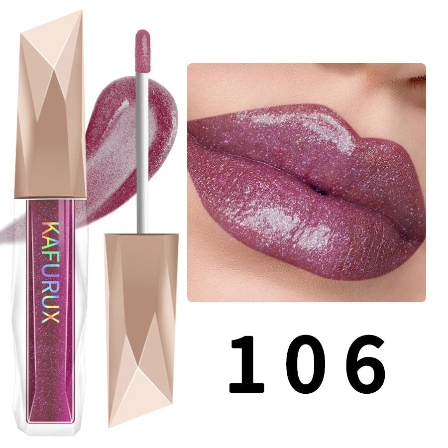 Shimmer Lip Gloss Fuller Effect Moisturizing Care Essence Long Qme 106