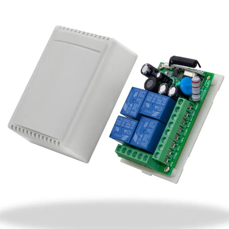 500M Long Range AC 220 V 1CH 1CH Wireless RF Remote Control Light Switch 10A Relay Output Radio Receiver Module+Transmitter Qme Single controller