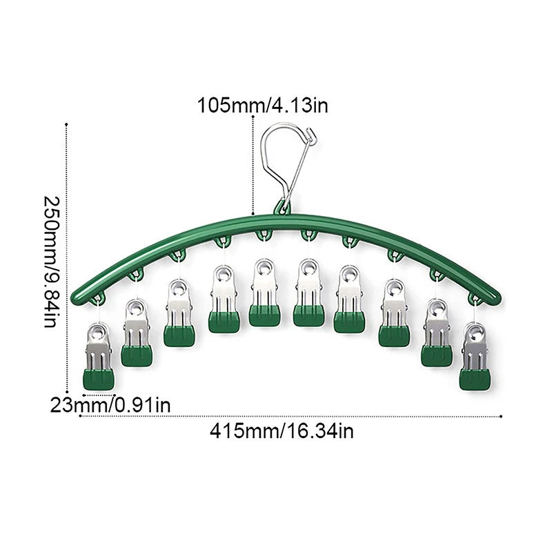 Non-slip Clothes Rack Underwear Clip Towel Hanger Stainless Steel Qme