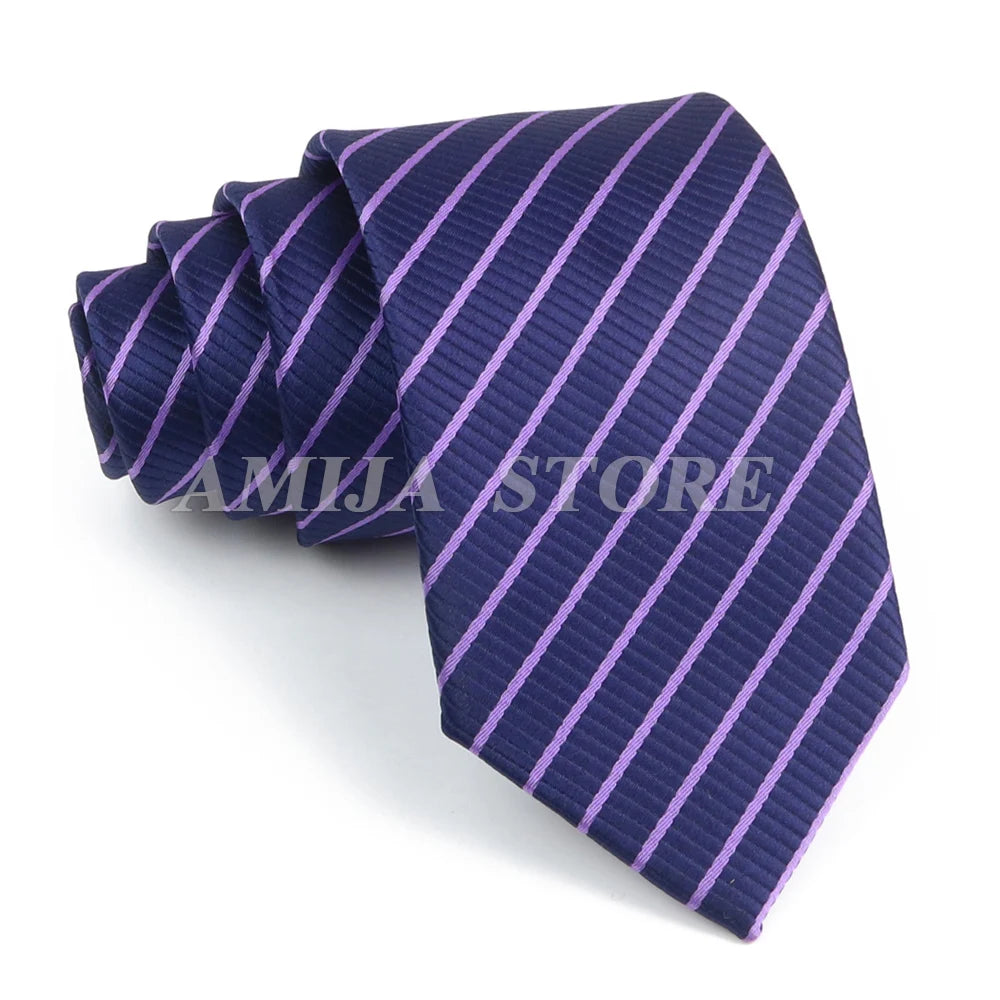 Tie Men Gravatas Wholesale Fashion Woven Luxury Necktie Dark Grey Dot