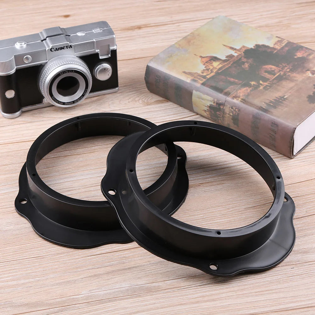 2pcs 6.5in Speaker Adapter Universal Front Door Speaker Adapter Mounting Spacer Adaptor Ring for Ford Focus Qme