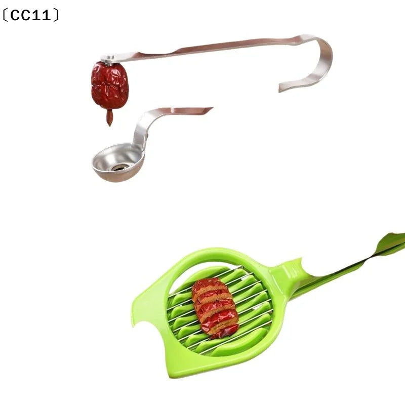 Stainless Steel Jujube Pitter Slicer Cherry Non Slip Handle Easy Use Qme