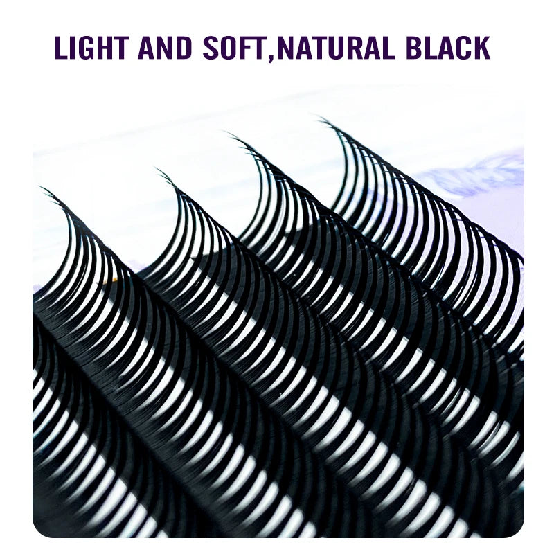 NATUHANA Brown Black Wet Eyelash Extension Spikes Lashes Manga Wispy Qme