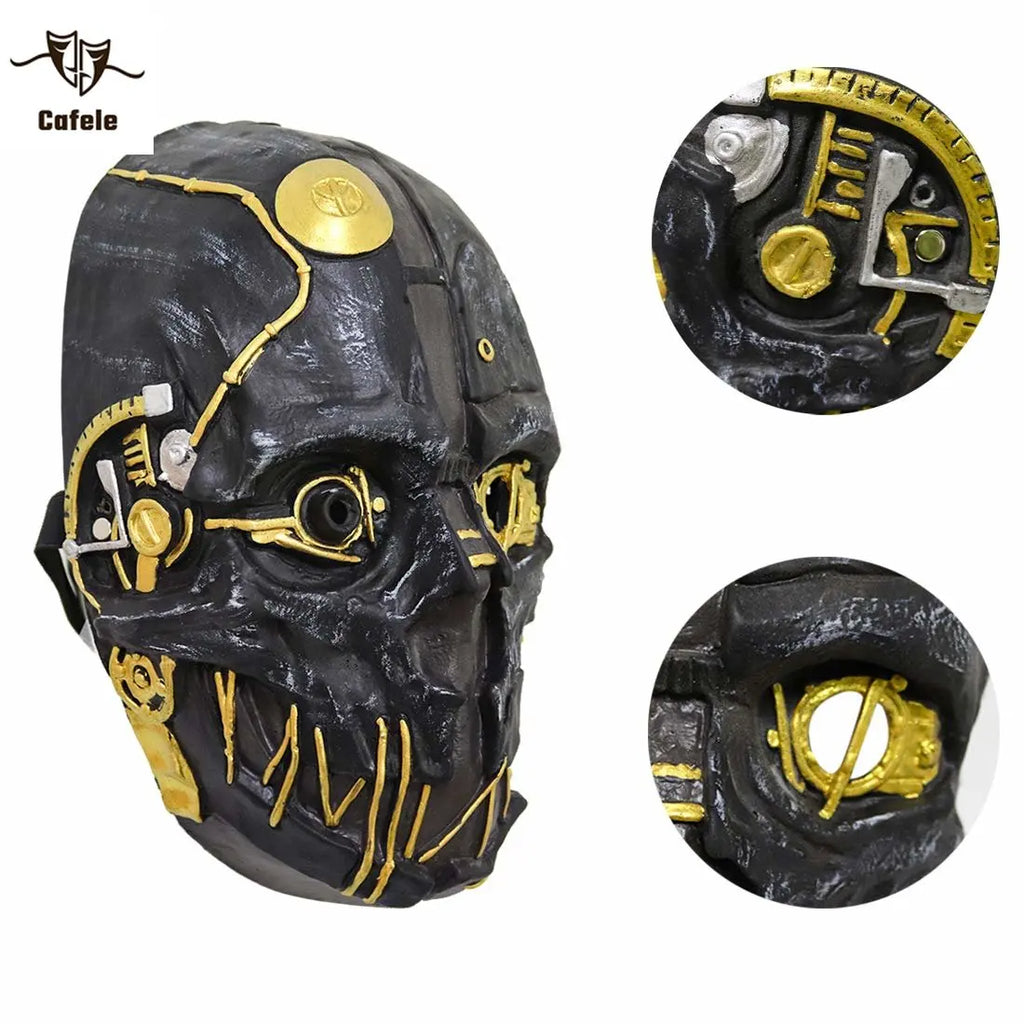 P-jsmen Dishonored Corvo Attano Rat Mask Realistic Resin Adult Headwear Halloween Masquerade Cosplay Costume Props High Quality Qme