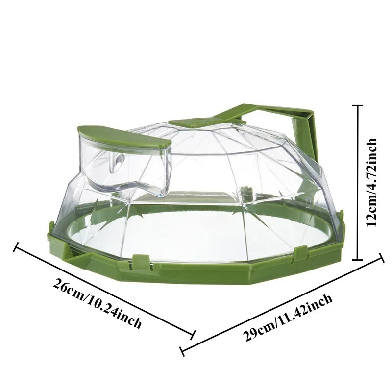 Versatile Clear Microwave Splatter Cover Water Steamer Ergonomic Qme Green Upgraded