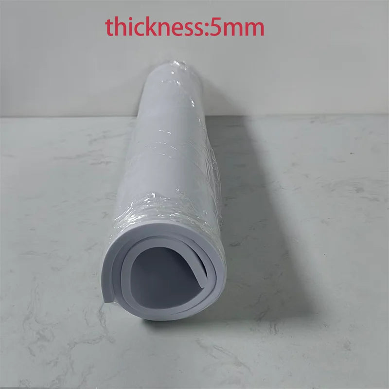 Thickened EVA High-Density Sponge Board, Stiffened Foam, High-Elastic, Wear-Resistant, Pressure-Resistant, Shock-Absorbing Pad, Qme White-5mm thickness 15cm x 15cm