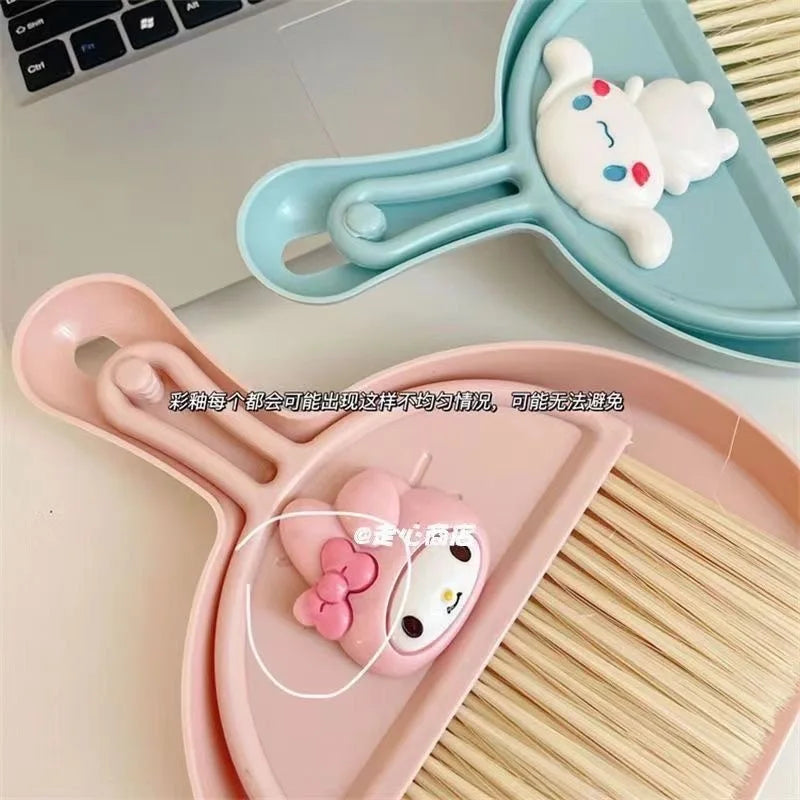 Hello Kitty Kuromi Desktop Cleaning Keyboard Brush Small Broom Mini Qme 2