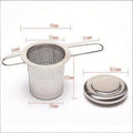 Stainless Steel Mesh Tea Infuser With Lid Reusable Cup Strainer Loose Leaf Spice Filter For Teapots Mugs Cup To Steep Tea Coffee Qme B
