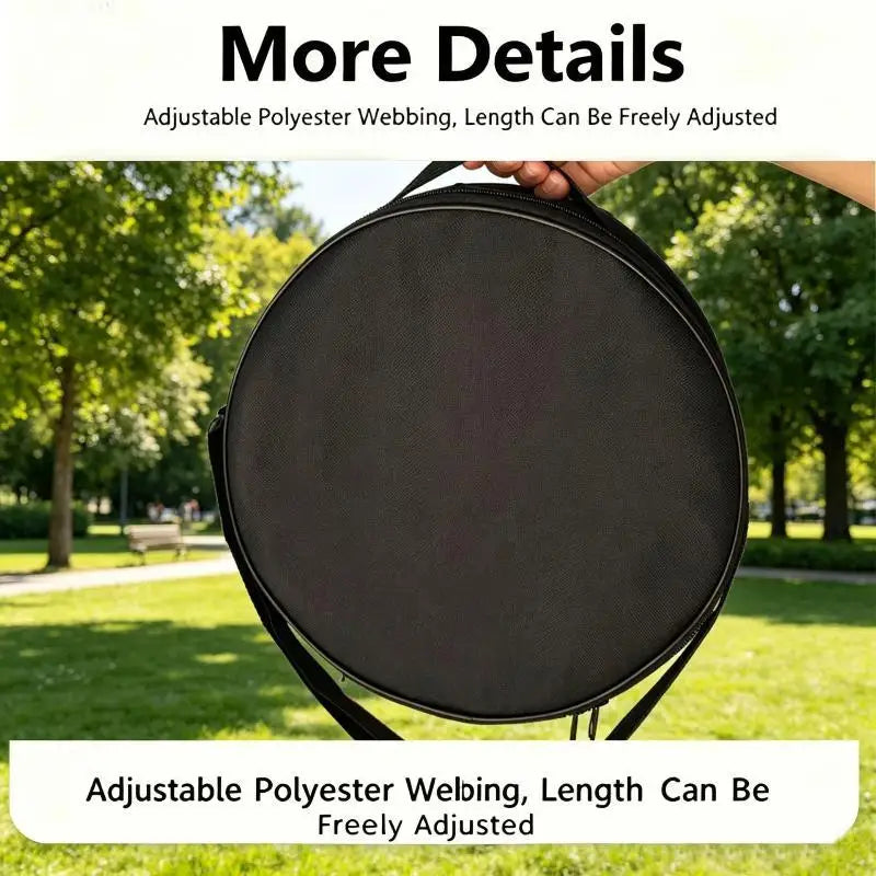 Oxford Cloth Storage Bag Multi-purpose Portable Round Crossbody Handbag Large Capacity Wig Hat Organizer Pouch Qme