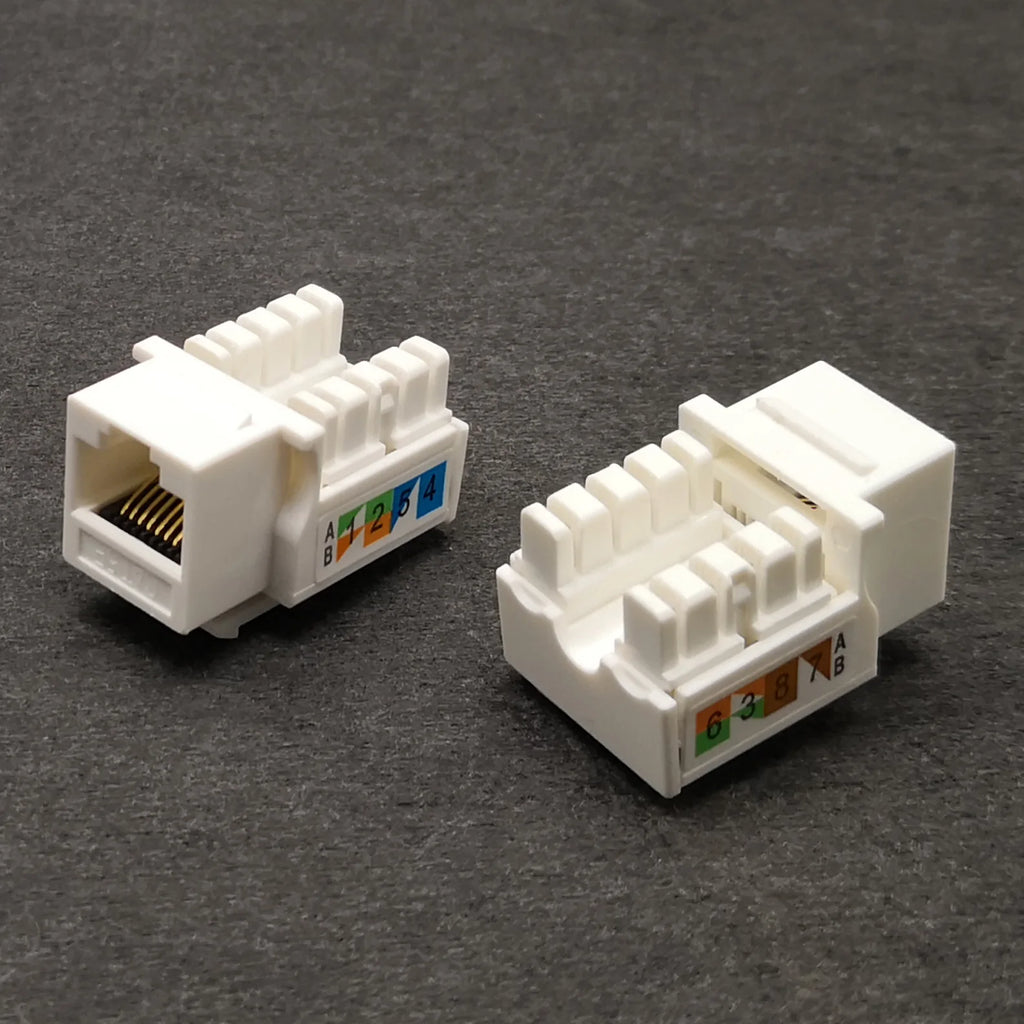 10pcs Cat5E 110 Punch Down Keystone Jack RJ45 CAT5 Network Qme