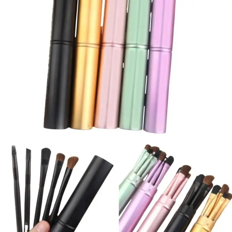 Eye Makeup Brushes Soft Eyeshadow Brush Smudging Eyeliner Storage Tube Qme