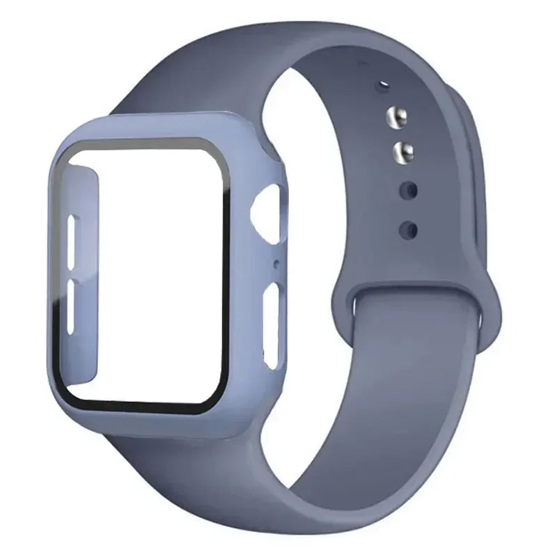 Glass+case+strap Apple Watch Band Screen Protectors IWatch Series 9 8