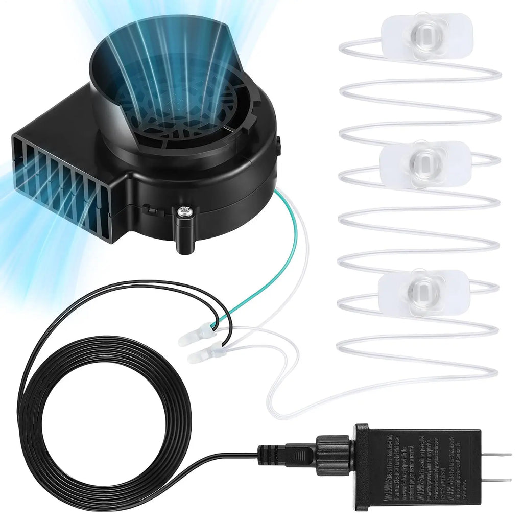 Inflatable Air Blower Fan 12V christmas Inflatables Blower Fan with LED Light String Replacement Decoration Blowing Machine Qme