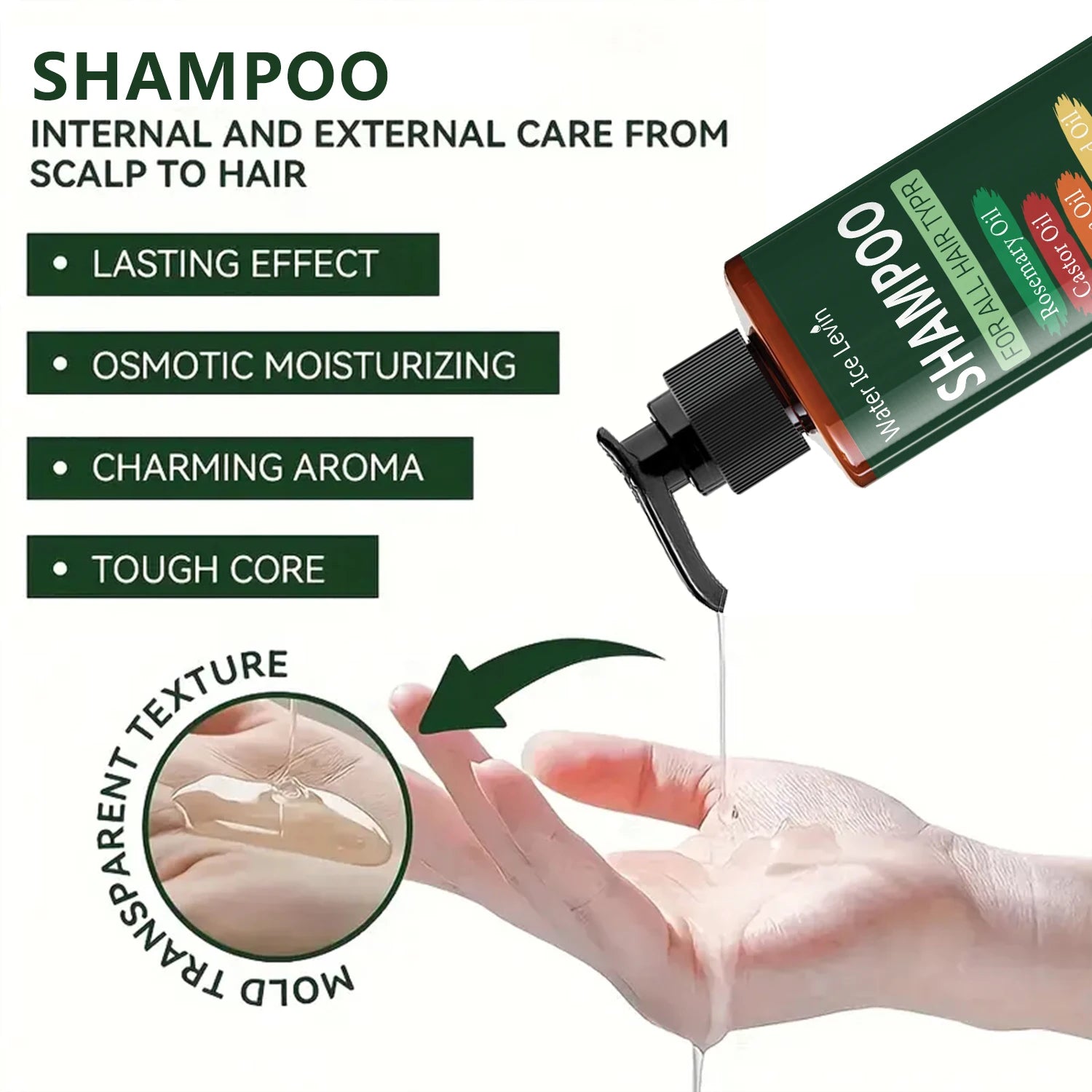 7in 1 Hair Shampoo - 250g 7 in 1 Shampoo - Cooling and Moisturizing for Damaged Hair, Split Ends, Anti-Breakage, Rich in Lavender, Rapeseed Oil, Peppermint Oil, Biotin, and Keratin Qme