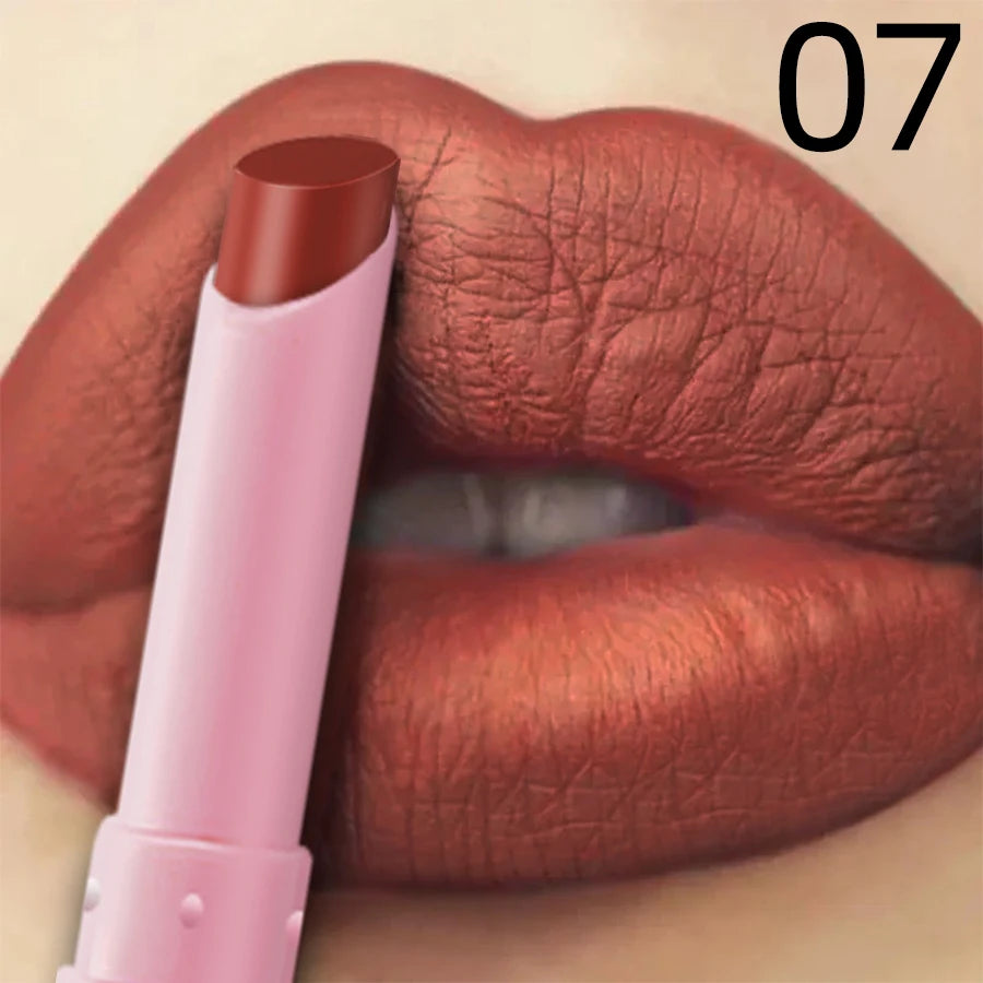 15 Cigarette Velvet Matte Waterproof Lipstick Long-lasting Lip Gloss Qme 07