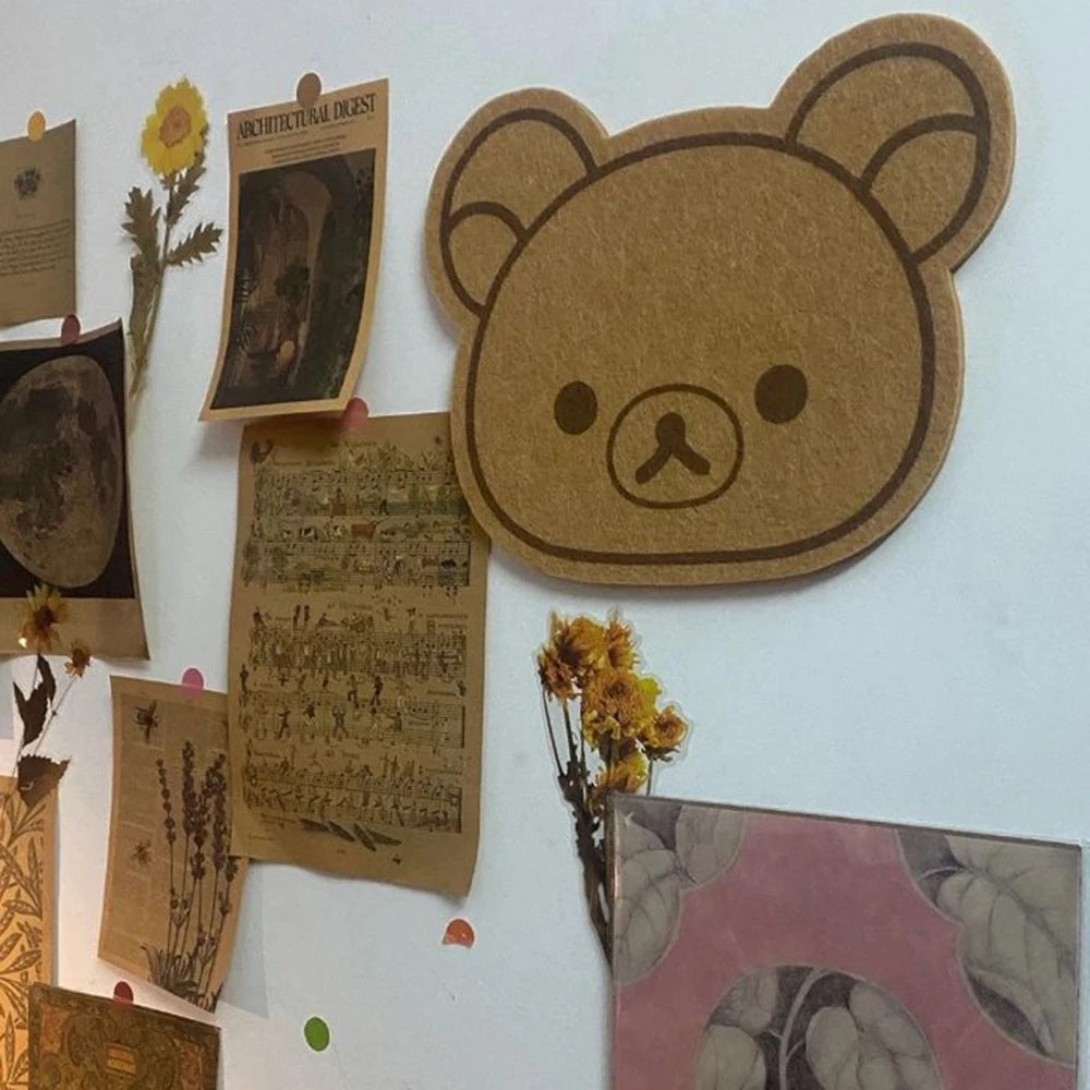 Felt Board Cute Cartoon Dormitory Background Decoration Photo Wall Felt Message Board Organizer Non Damaging Wall No Drilling Qme