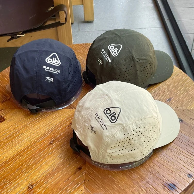 Summer Thin Quick-drying Cap Mesh Breathable Short Brim Hat Outdoor Qme