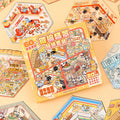 20pcs Cartoon Miniature Scene 3D Landscaping Sticker DIY Cabin Scene Stacking and Pasting Hand Account Scrapbooking Stickers Set Qme B