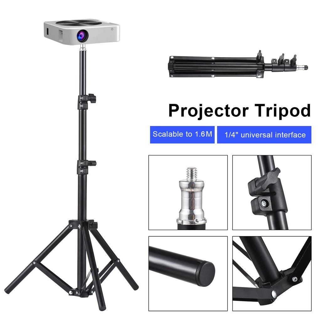 Universal Projector Tripod Stand Stretchable Bracket Aluminum Alloy Qme