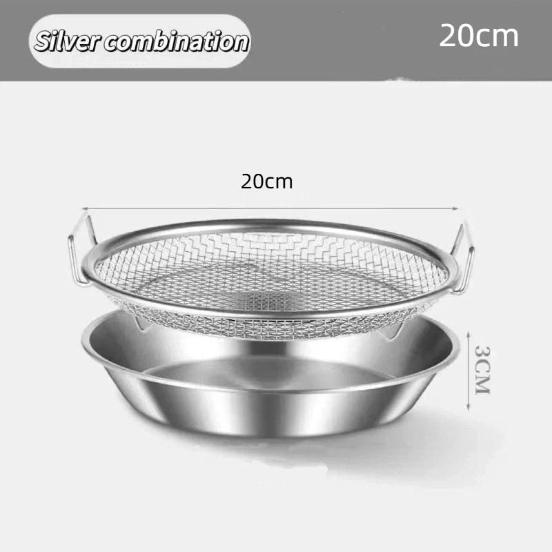 2026 Food-grade Kitchen Oil Filter Tray Stainless Steel Mesh Frying Qme 1
