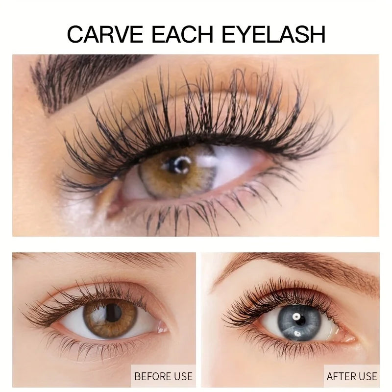 4D Lash Mascara Black Eye Lashes Waterproof Smudge-proof Long-lasting Qme