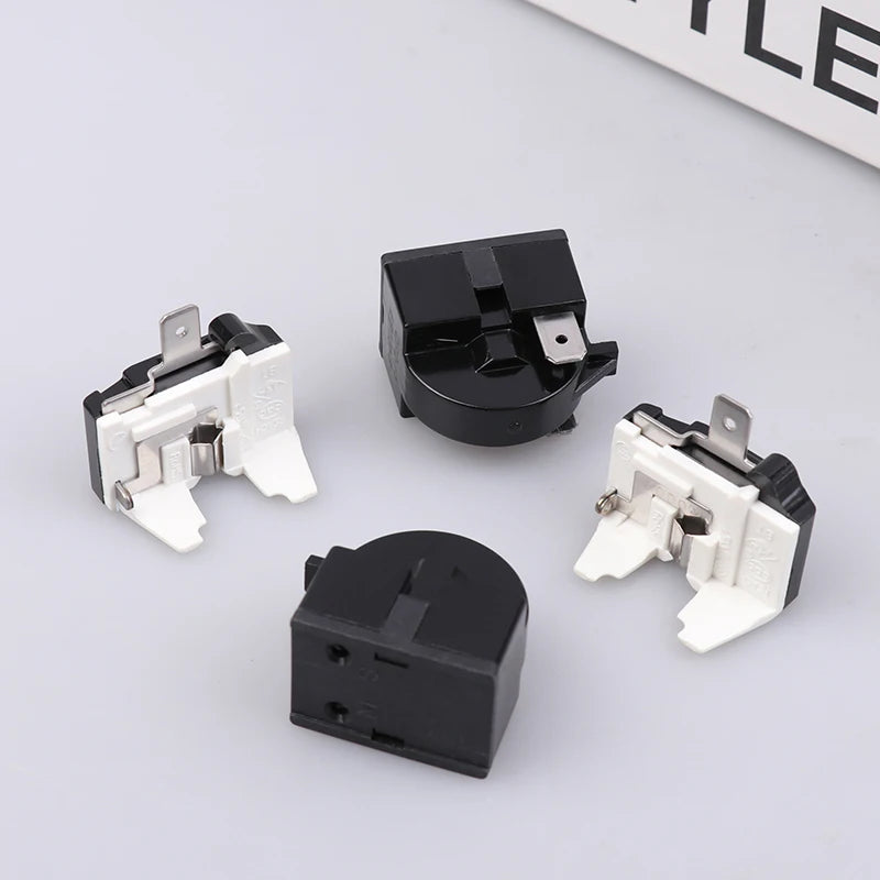 1Pc Refrigerator Compressor PTC Start Relay Refrigerator Starter Overload Protector 1/2 Pin 15 1/6H Replacement Protector. Qme