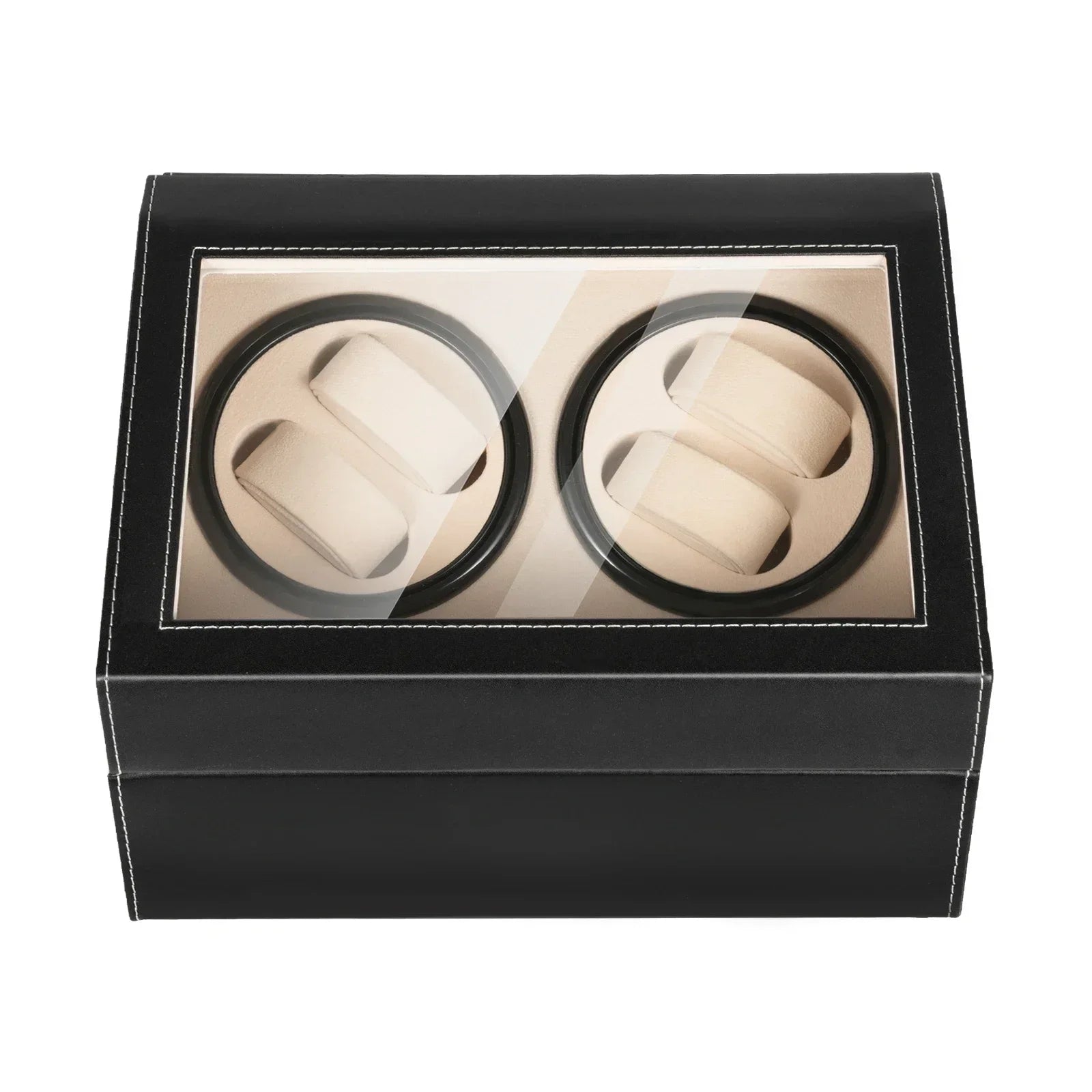 4+6 Watch Winder Automatic Watches Shaker PU Leather Mechanical Watch Box Watch Jewelry Display Box Storage Case Qme A style