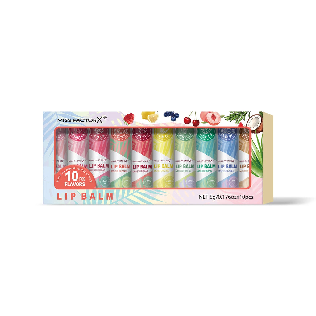 10PCS/Box Lipstick Set, Nourishes Dry Lips, Moisturizes Smooth and Strengthens Lip Color, The Best Choice for Hypoallergenic Hol Qme 10 lipstick