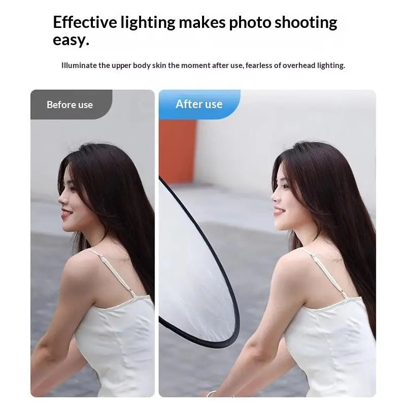 1 Round Reflector Collapsible Photography Diffuser Studio Outdoor Qme