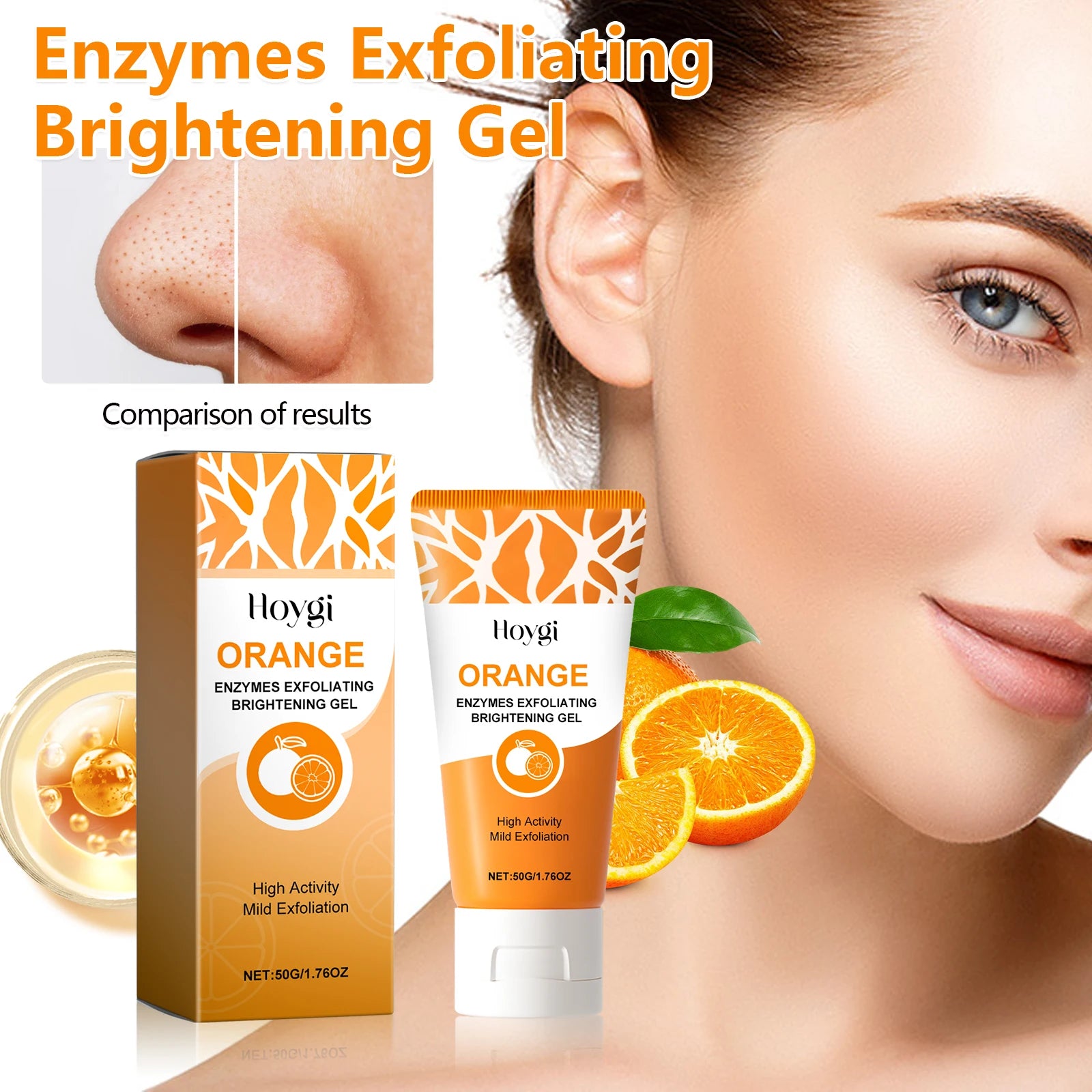 Enzymes Exfoliating Brightening Gel Salicylic Acid Blackhead Dead Skin Remover Cleansing Shrink Pores Brightening Delicate Skin Qme