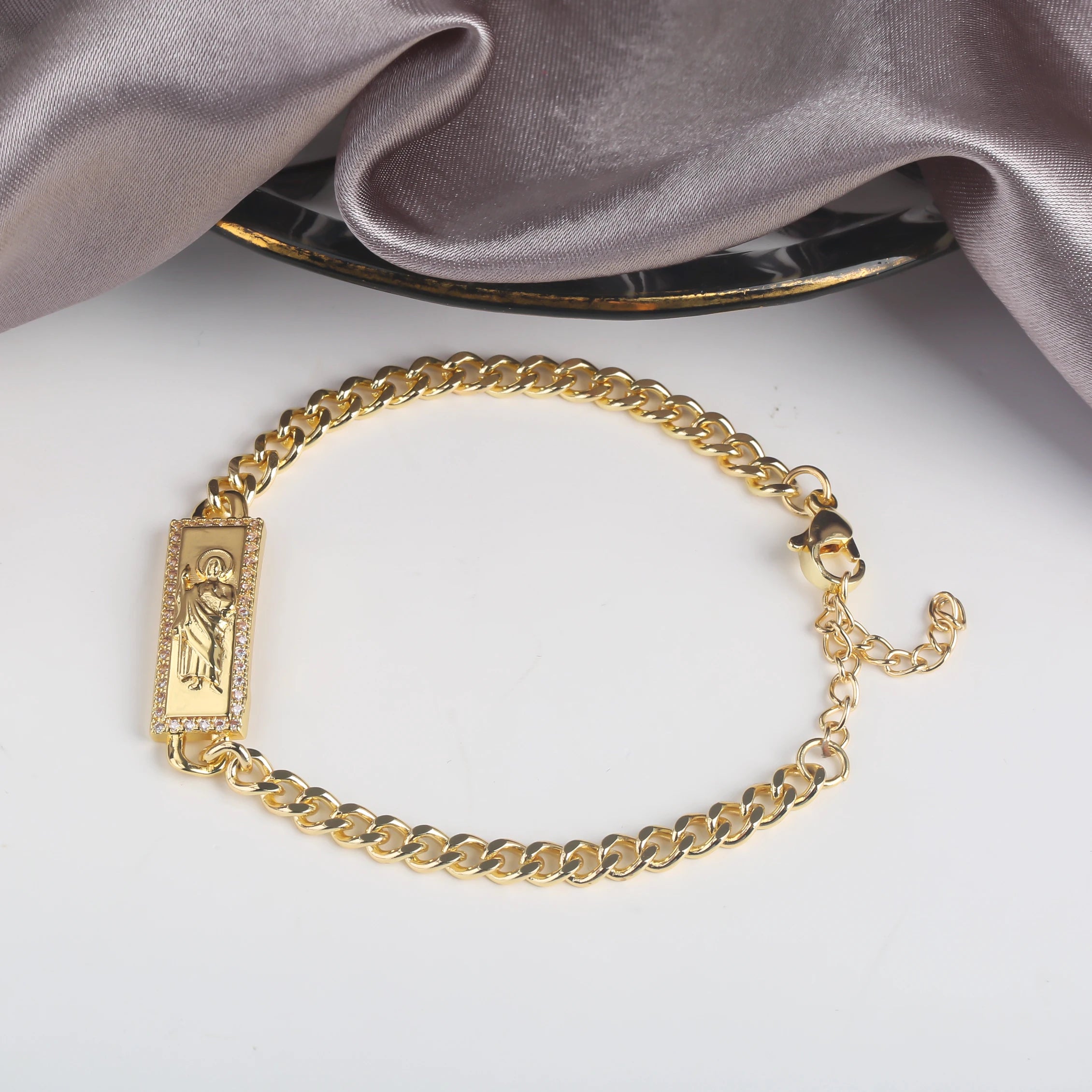 5 Styles Classic St. Jude Bracelet Copper Plated 18k Gold Adjustable Bracelet For Man Woman Party Daily Wear Religious Jewelry Qme 3