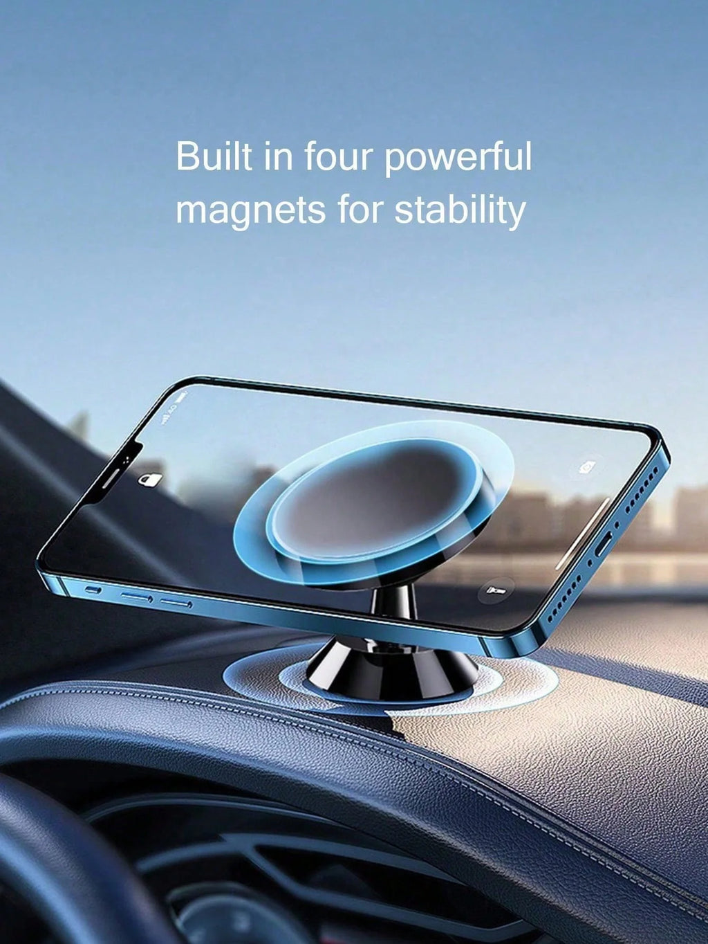 360 Rotatable Magnetic Car Phone Holder Universal Dashboard Mount Gps Qme