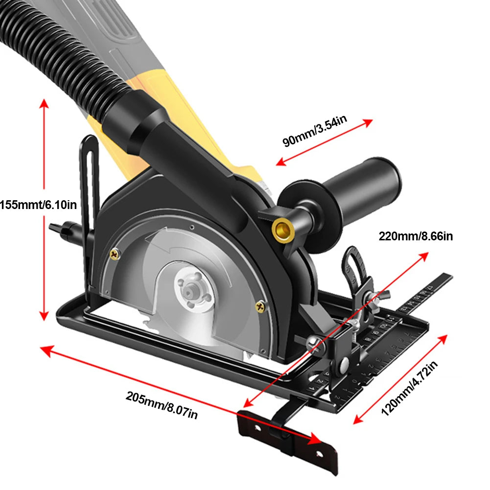 Angle Grinder Converter To Cutting Machine Modified Positioning Bracket Adjustable 0-45° Stable for 100/115/125mm Angle Grinder Qme