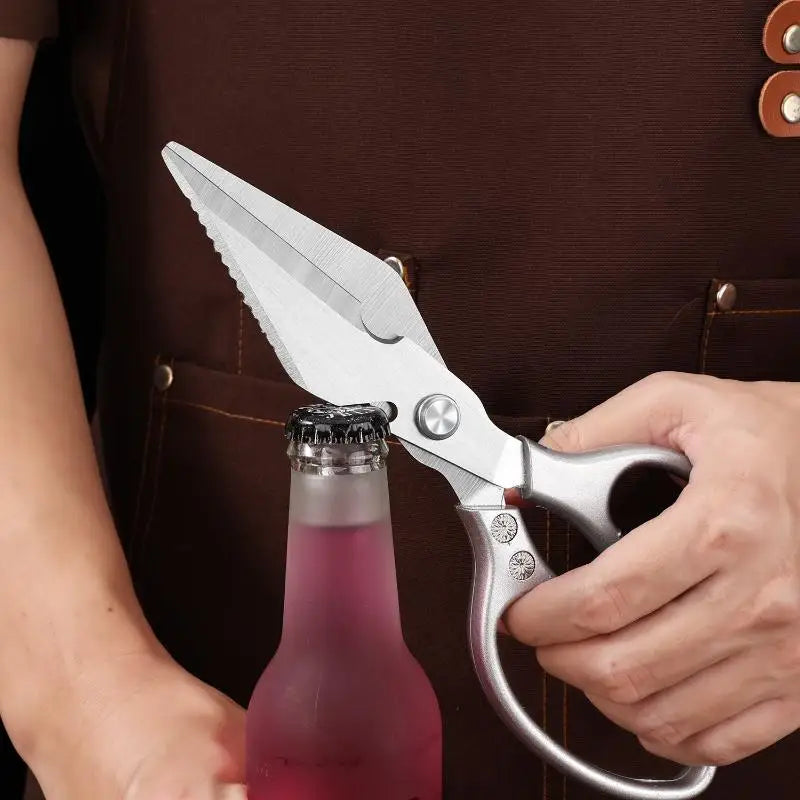 1Pcs Heavy Duty Kitchen Scissors With Thickened Steel Blades And Nonslip Handle For Home Cooking Food Prep Qme