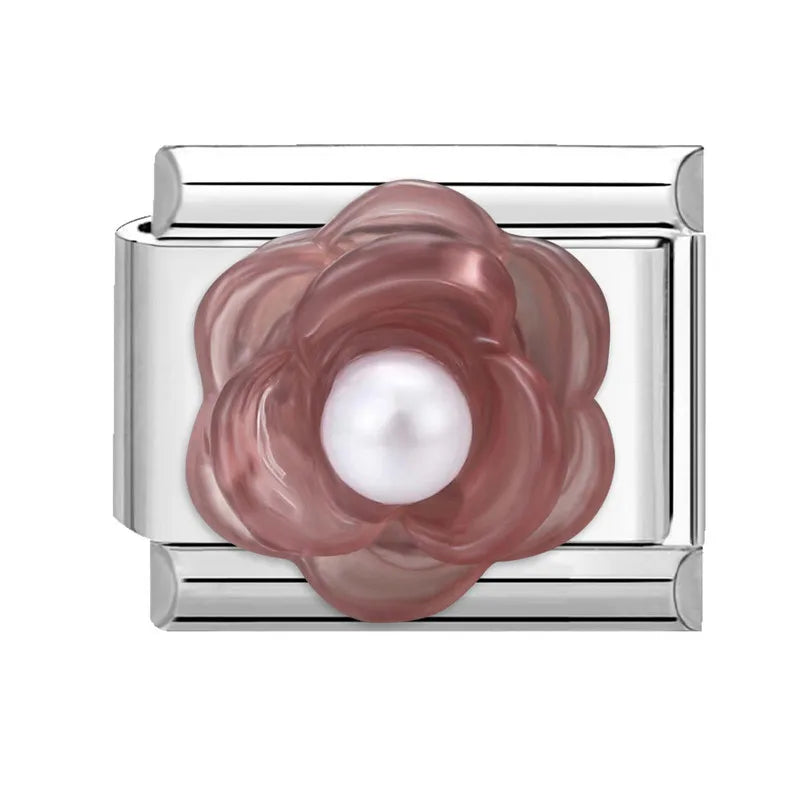 2026 Women Romantic Red Pink Love Heart Italian Charm Links Fit 9mm Bracelet Stainless Steel DIY Making Jewelry Gift Wholesale Qme Style 1