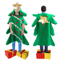 Christmas Tree Costume Adult Christmas Onesie with Gift Shoes Covers for Adult Boys Girls Costume Cosplay Party Outfit Gifts Qme adult one size