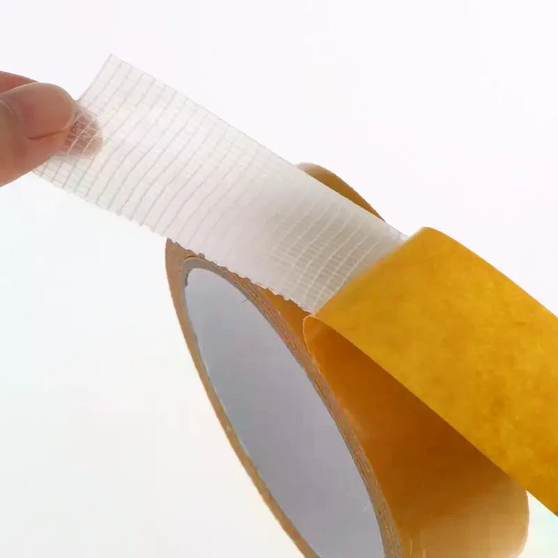 Super Traceless Carpet Adhesive Double Sided Cloth Base Tape With Strong Fixation High Viscosity For Waterproof Translucent Mesh Qme