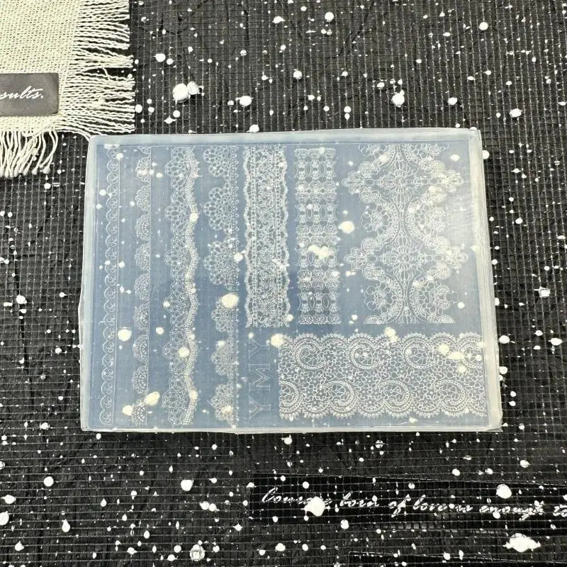 Silicone 3D Nail Moulds DIY Transparent Design Templates Lace Ribbon Qme A2