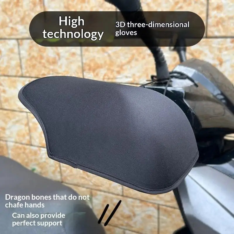 Electric Vehicle Waterproof Handlebar Muffs Motorcycle Gloves Sun Qme Black