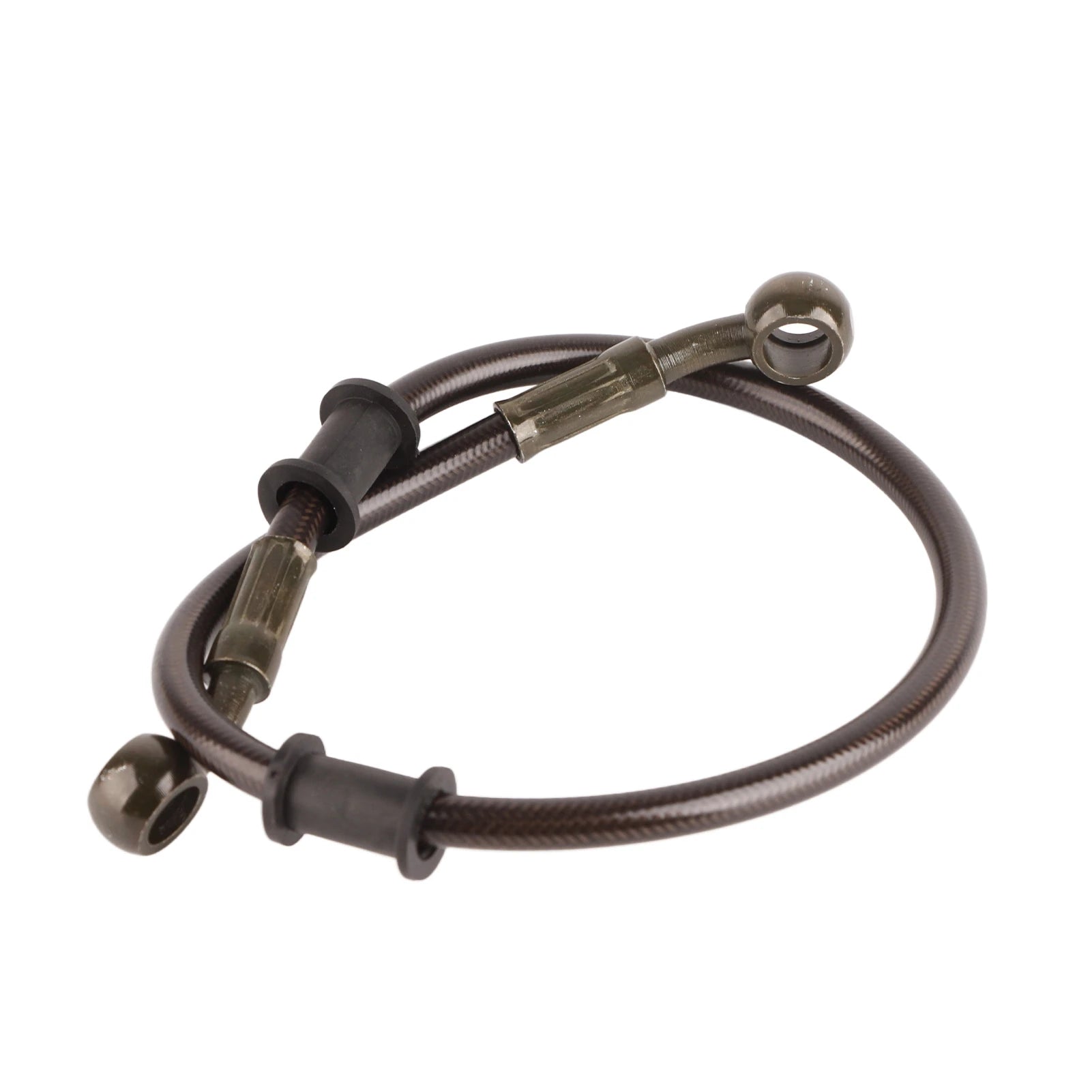 50cm ‑ 120cm Motorcycle Braided Steel Brake Oil Hose Line Pipe Colorful Brake Oil Hose Brake Line Pipe Line Pipe Qme Black 500mm