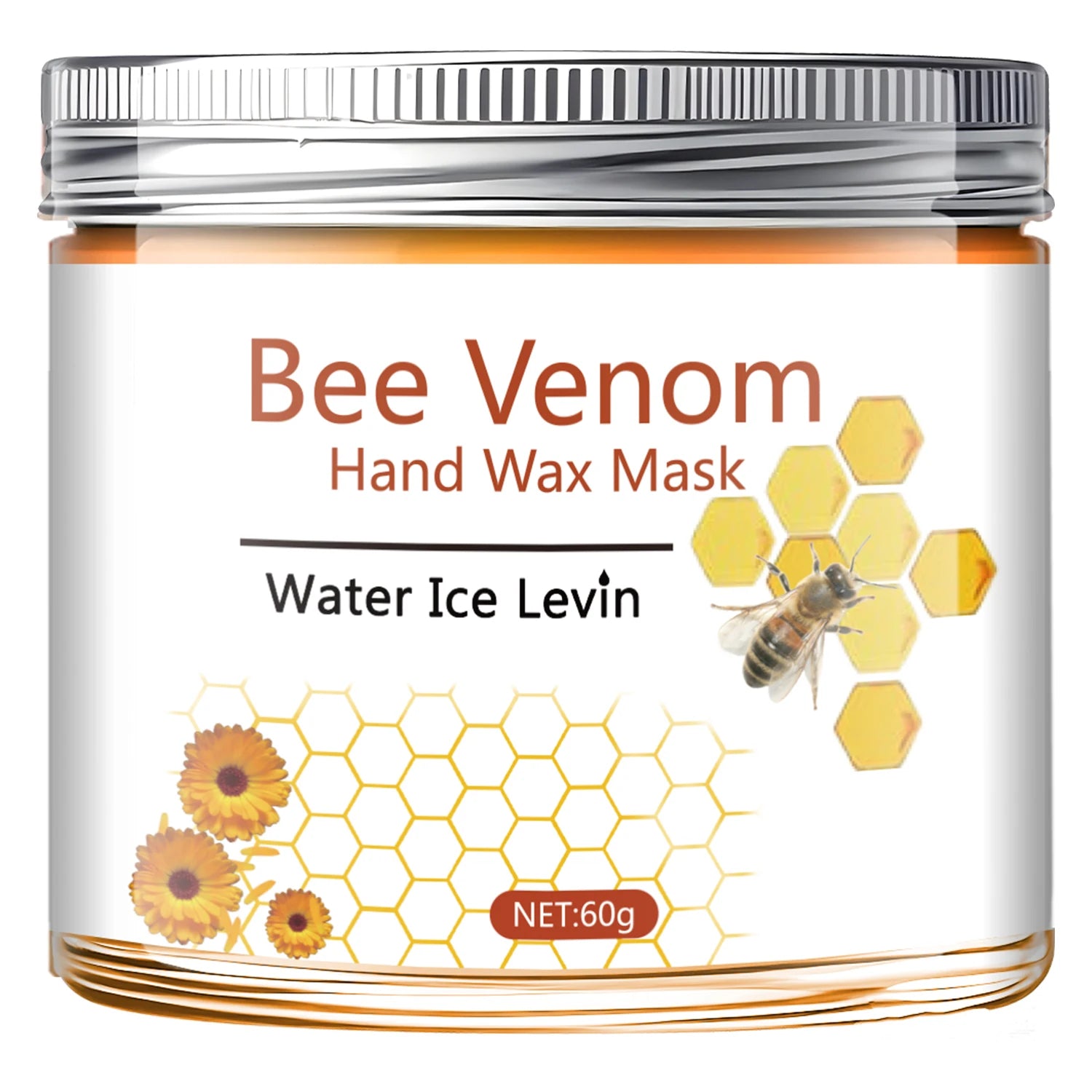 60g Bee Venom Chamomile Hand Mask, Natural Plant Ingredients, Physical Exfoliation Makes Hands and Feet Smoother, More Delicate, Moisturized, and Radiant, Suitable for Hands and Feet Qme 1 Piece 60g