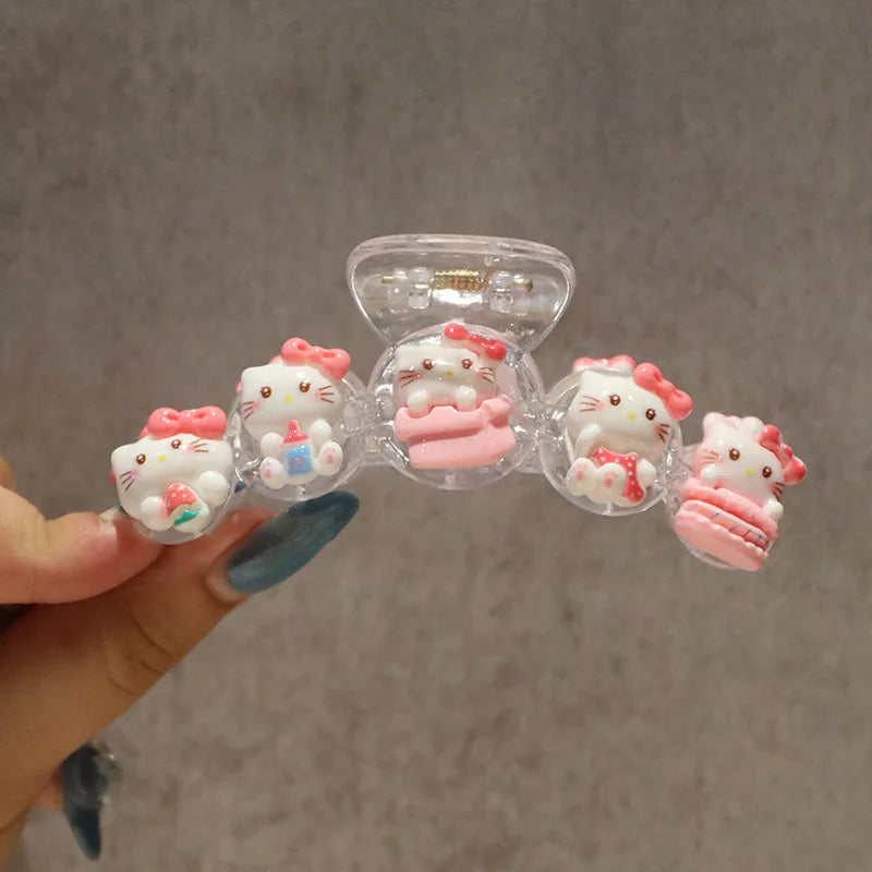 Hello Kitty Kuromi Handmade DIY Clips Student Hair Accessories Smooth Qme 6