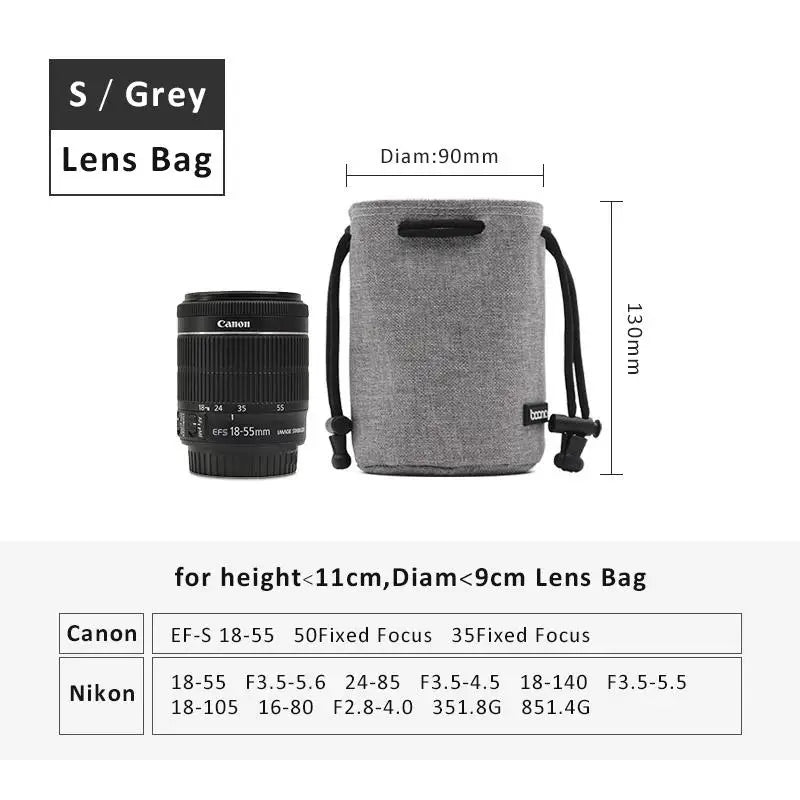 Camera Lens Bag Waterproof Organizer Photographers Travel Hiking Qme A1
