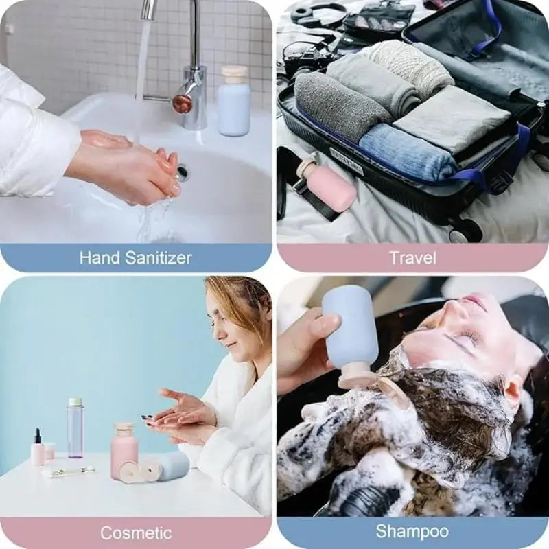 Soft Leakproof Travel Bottles Portable Squeeze Tubes Shampoo Lotion Qme