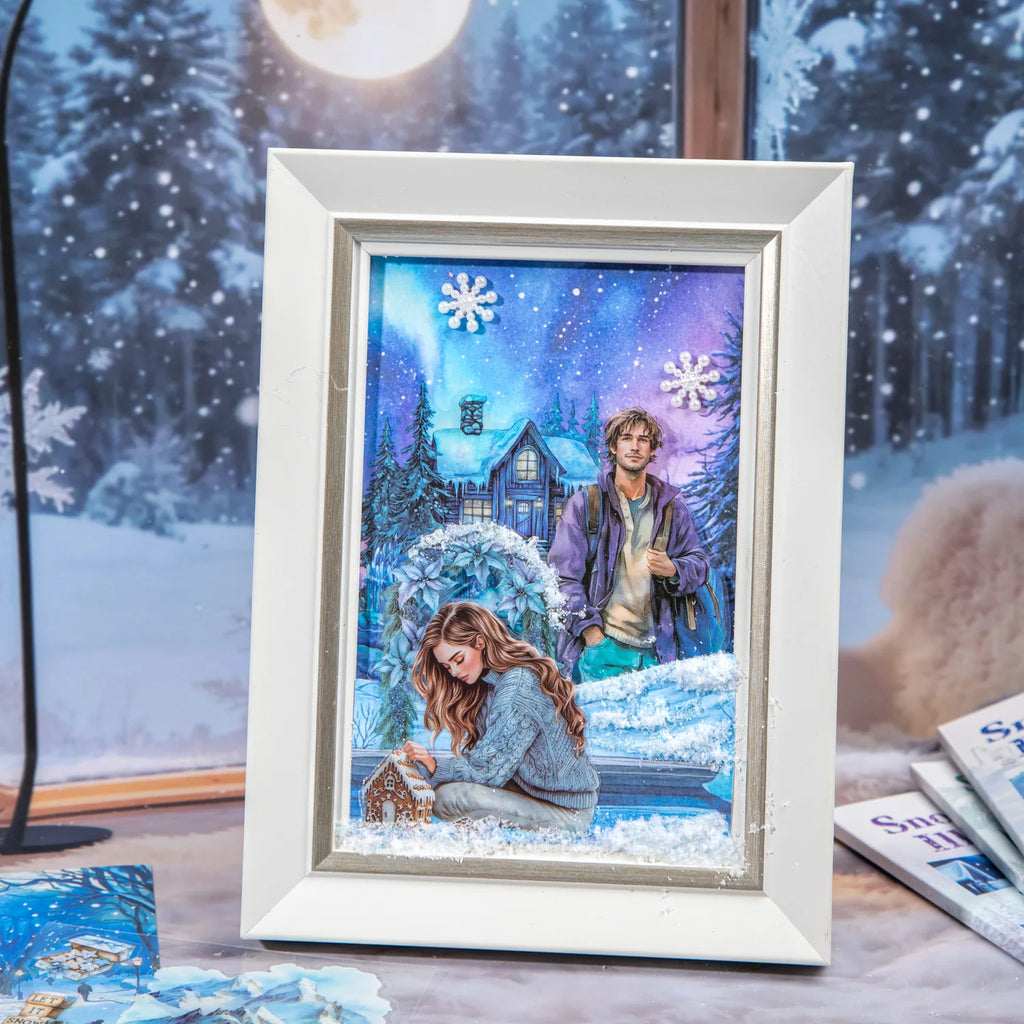 20 Sheets Winter Snowy Fairyland Theme Sticker Book for DIY Scrapbooking Collage Guitar Phone Case Notebook Decoration Qme
