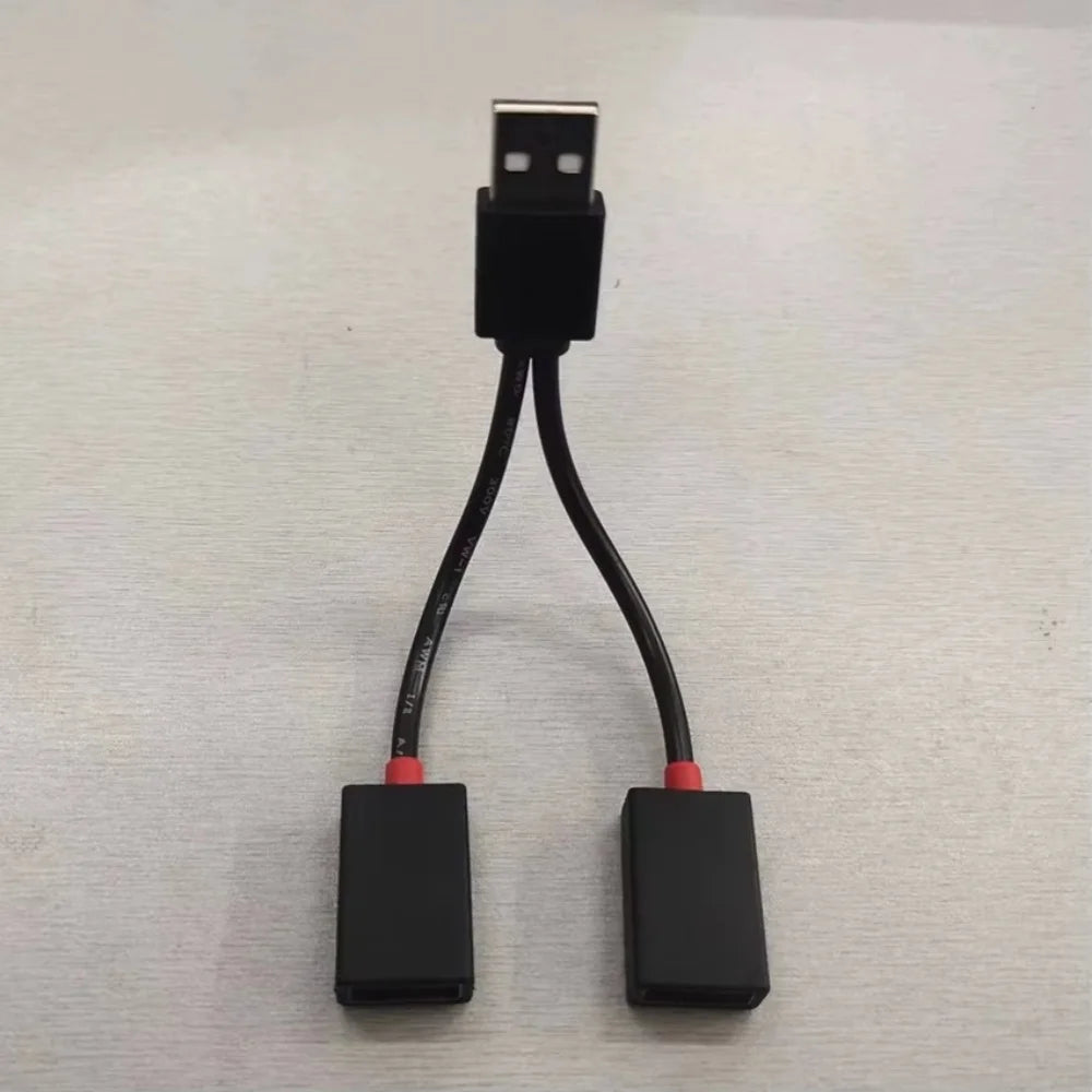 2 in 1 Out USB HUB Car USB Splitter Cable USB Multifunction Adapter Charging Cable For iPhone Huawei Samsung Xiaomi Smart Phone Qme